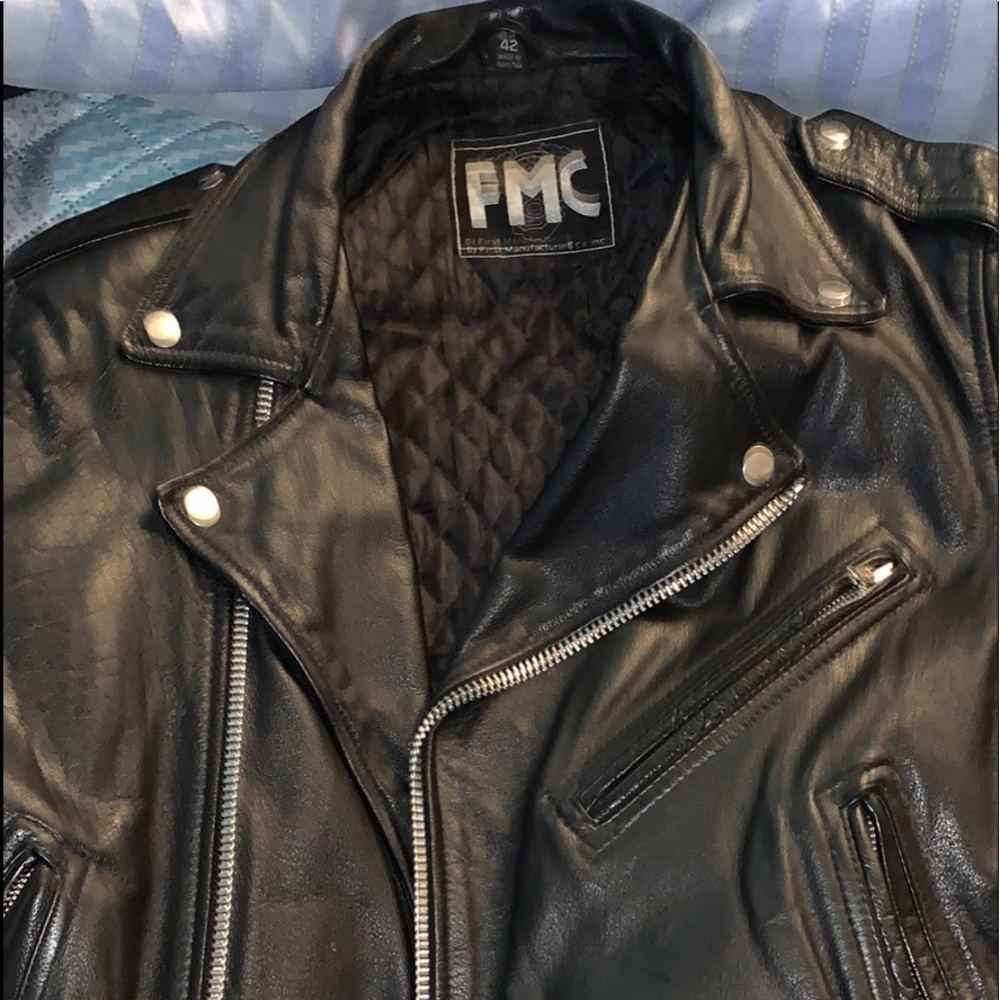 100% real leather, biker jacket
